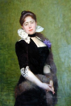  Jules Art Painting - Portrait of a Lady Jules Joseph Lefebvre